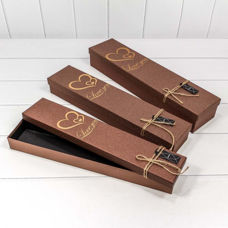 720-635 Набор коробок 1/3 прямоугольный I love you 47,5*11,5*7,5 см (ассортимент) 1/30