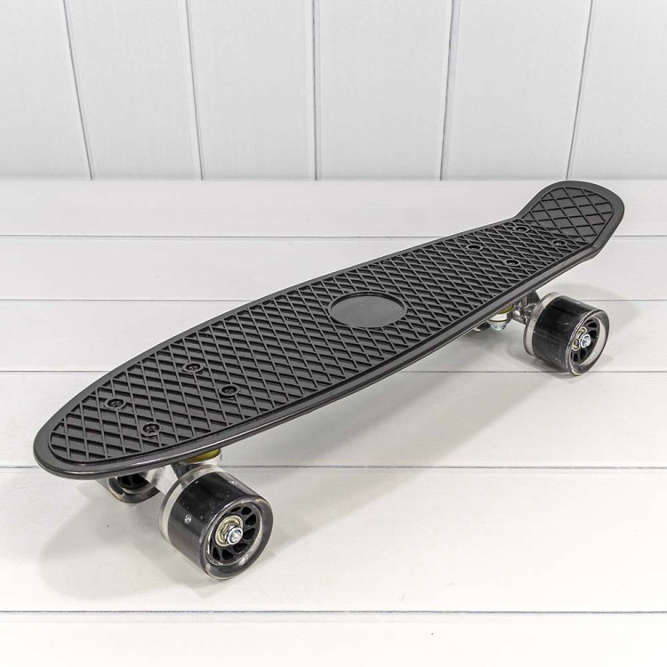 000600-1 Скейтборд из пластика 56*14,5 со светящимися колесами (ассортимент) 1/8