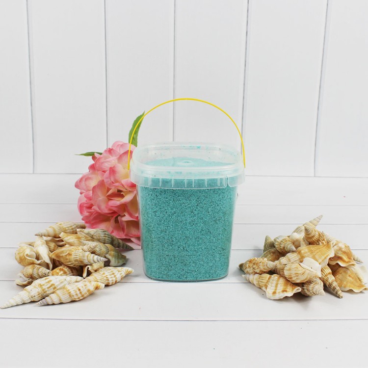 301527080902 Песок цветной бирюза (кварцеваякрошка, фракция 0,5-1 мм) вес: 800г объем: 650мл