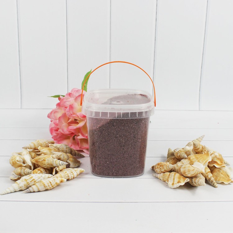 301527080903 Песок цветной бордовый (кварцевая крошка, фракция 0,5-1 мм) вес: 800г объем: 650мл