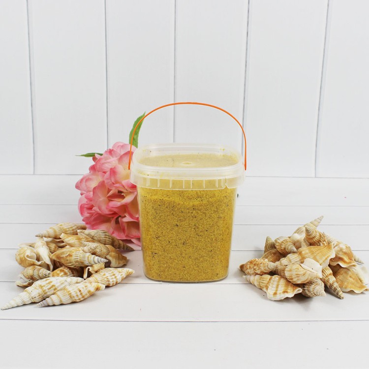 301527080905 Песок цветной желтый (кварцевая крошка, фракция 0,5-1 мм) вес: 800г объем: 650мл