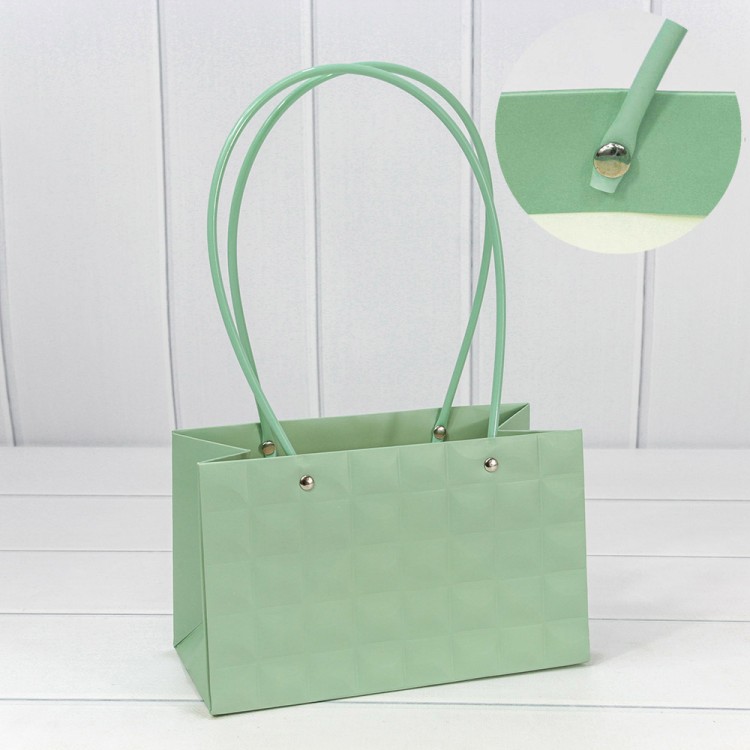 000168EA/10 Пакет подарочный "Ваза для цветов" 22*13,5*10,5 "Квадраты" Бледно-зелёный 1/10 1/120 000168EA/10 Пакет подарочный "Ваза для цветов" 22*13,5*10,5 "Квадраты" Бледно-зелёный 1/10 1/120